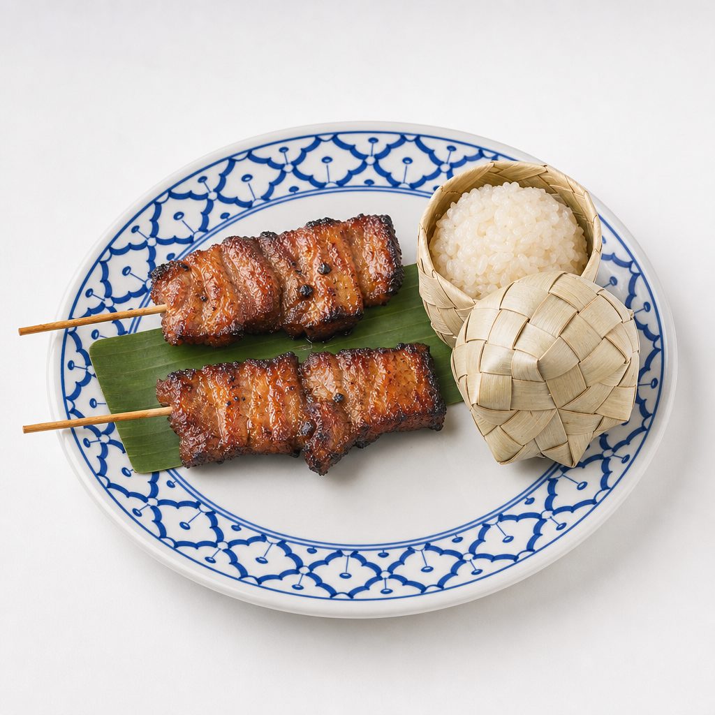 Grilled Pork Belly Skewers.