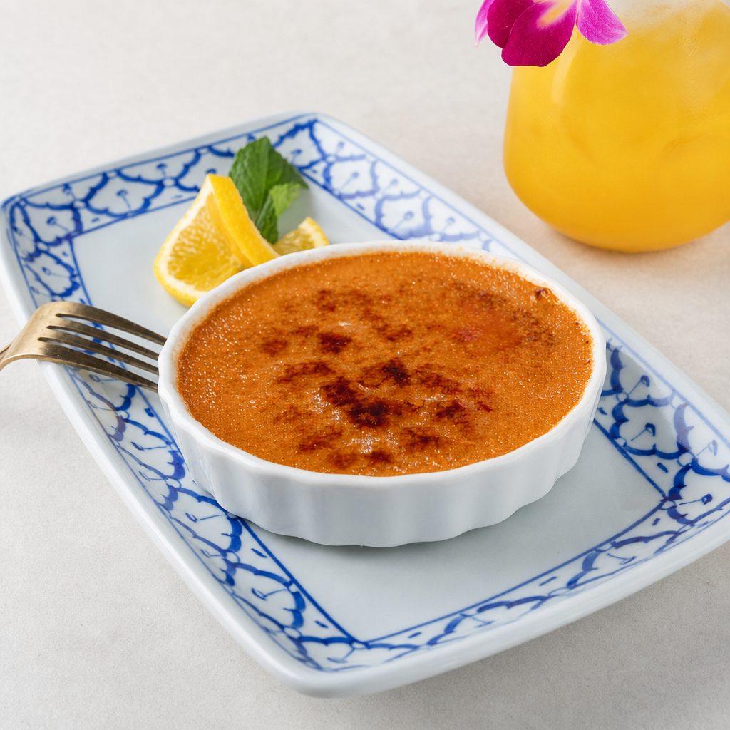 Thai Tea Creme Brulee.