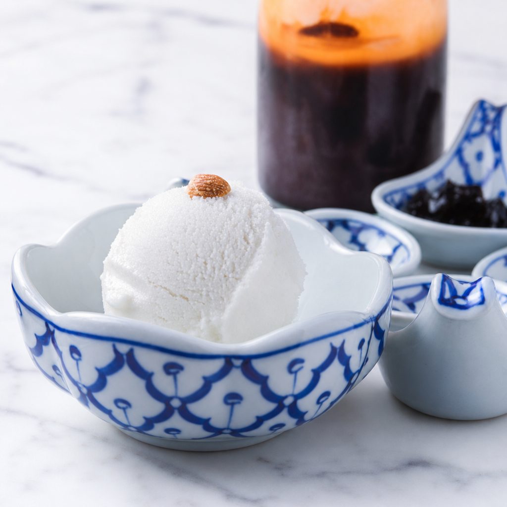 Homemade Coconut Ice Cream no Topping.