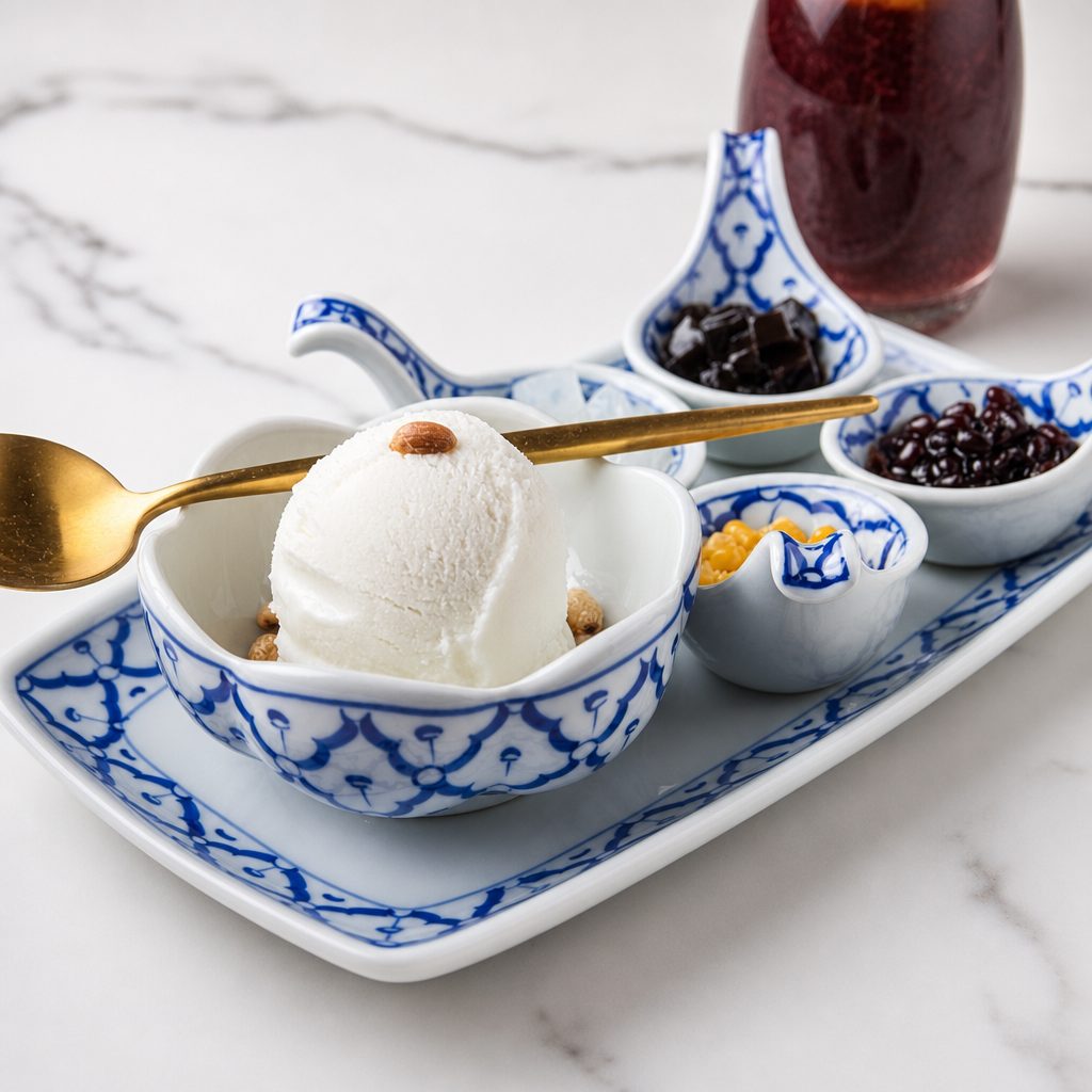 Homemade Coconut Ice Cream.