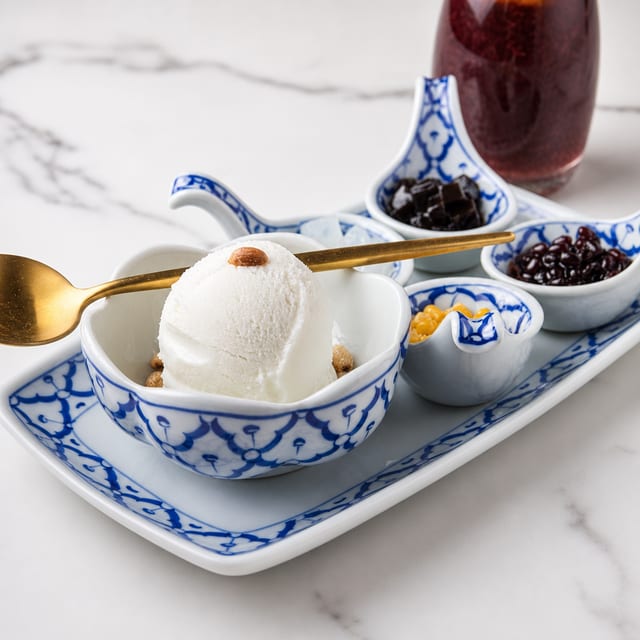 Homemade Coconut Ice Cream.