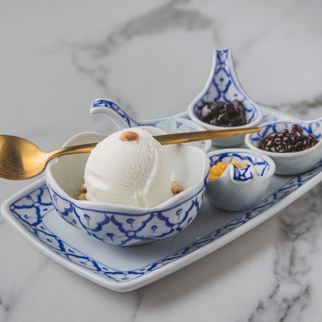 Homemade Coconut Ice Cream.